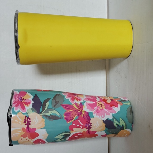 Corkcicle 24 oz Yellow  Hydraflow 30 oz Capri Floral Travel Tumbler Cold CUP - Picture 4 of 15